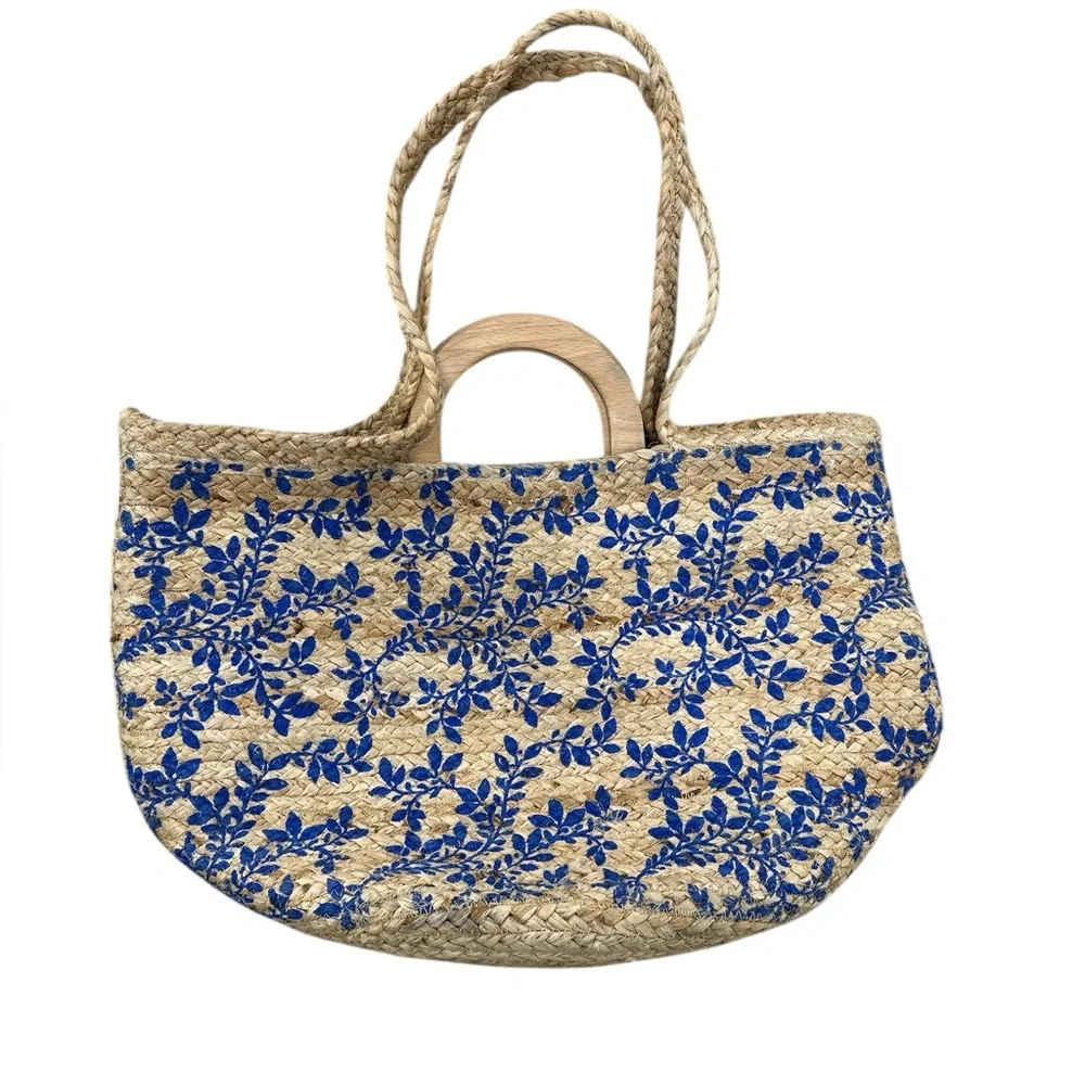 FRANCESCAS SHIRALEAH CATALINE CLASSY JUTE BEACH TOTE